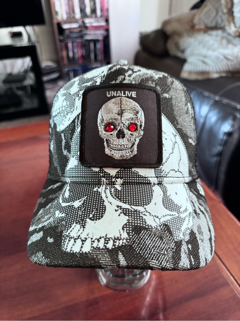 Goorin Bros. “BONE HEAD UNALIVE” Trucker Hat. Mesh SnapBack NWT.